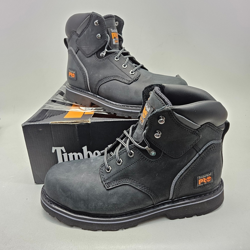 Timberland PRO Pit Boss 6 Inch Steel Toe Work Boots Black TB033032 Mens 10.5 W